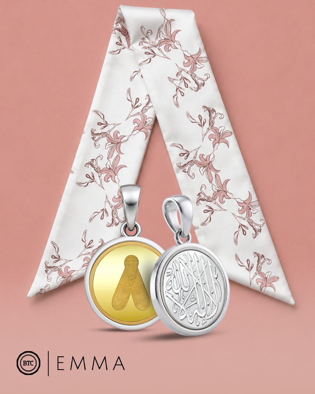 10g BTC Silver Coin - on EMMA Satin Twilly
