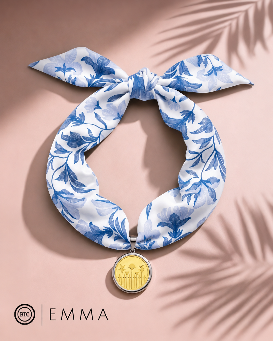 8g BTC Gold Coin - on EMMA Satin Twilly