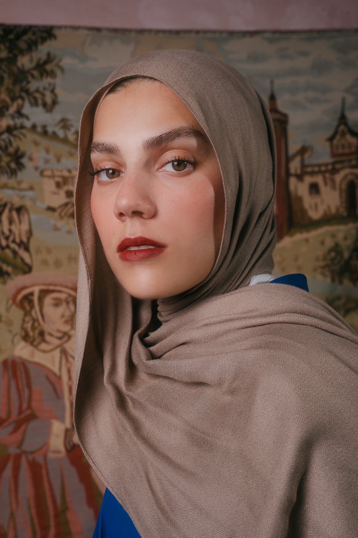 EMMA Truffle Elegance hijab — earthy taupe-brown modal