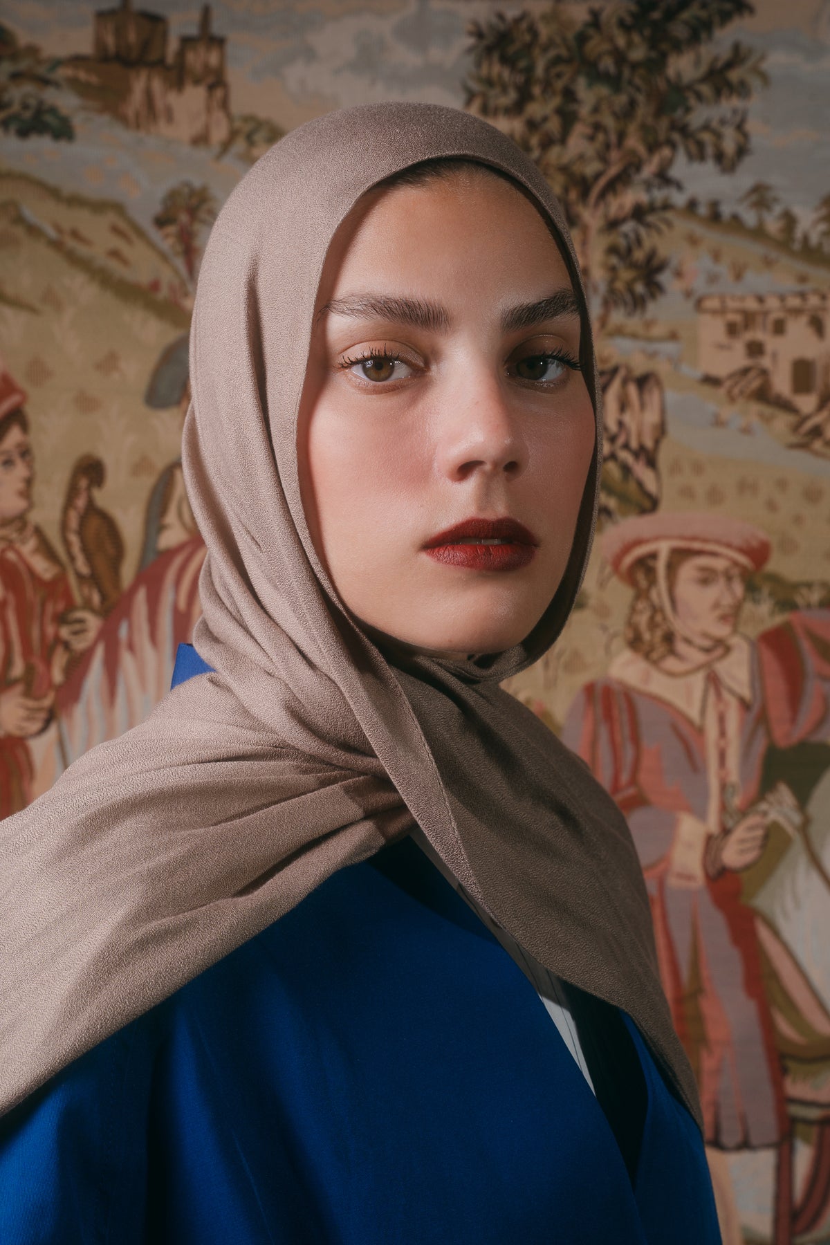 EMMA Truffle Elegance hijab — earthy taupe-brown modal