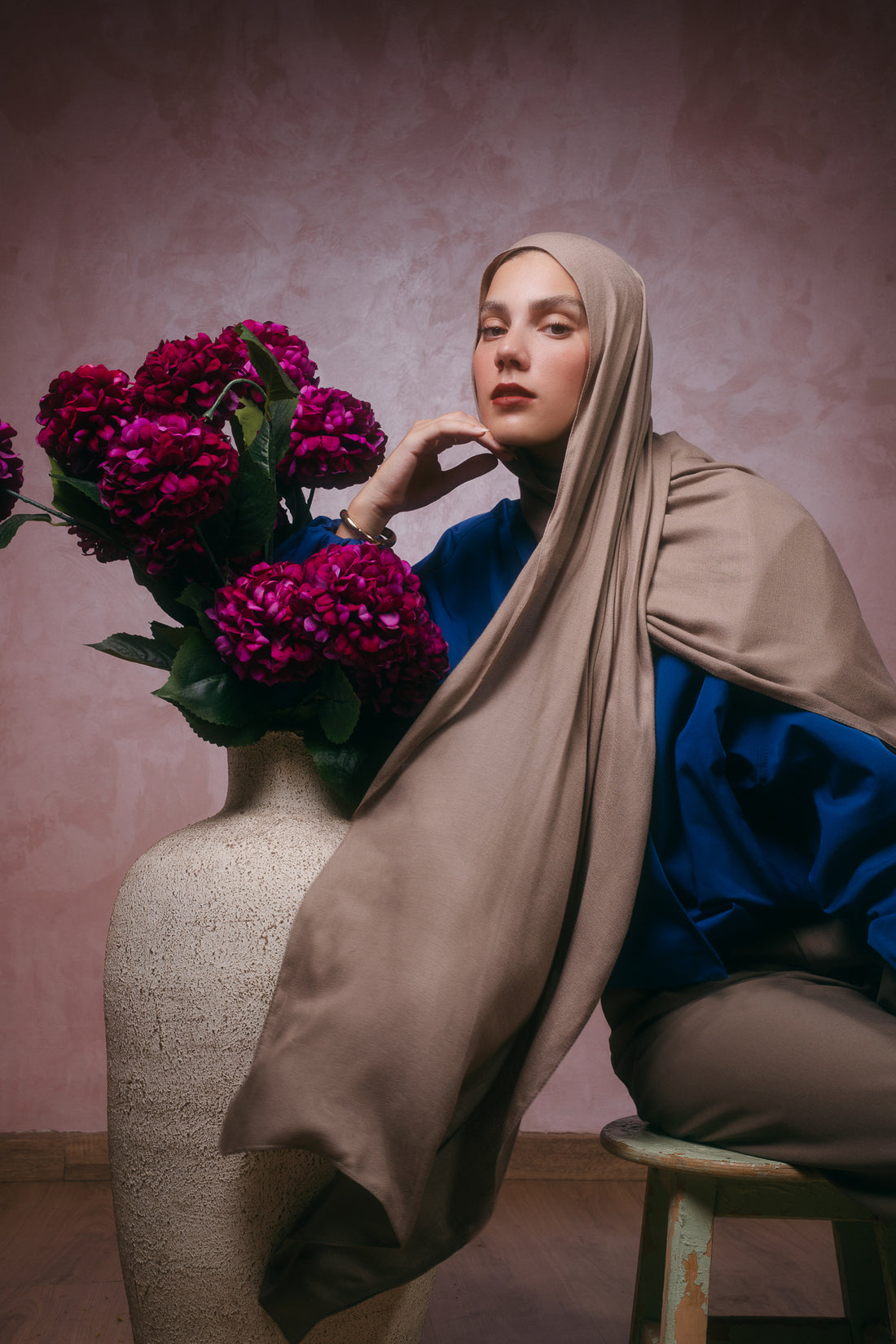 EMMA Truffle Elegance hijab — earthy taupe-brown modal