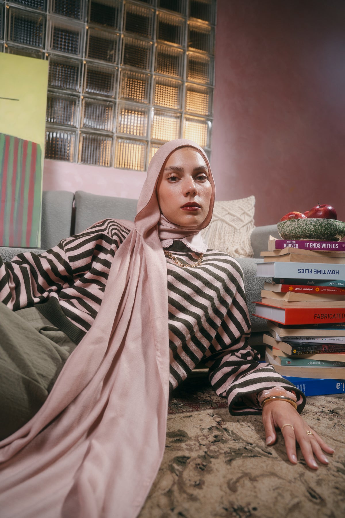 EMMA Misty Rose Elegance hijab — muted hazy rose modal