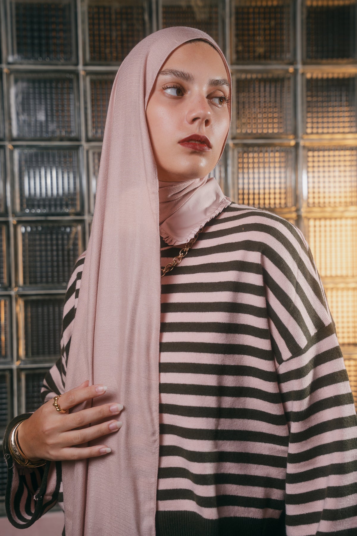 EMMA Misty Rose Elegance hijab — muted hazy rose modal
