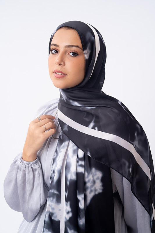 Black Marble in Satin