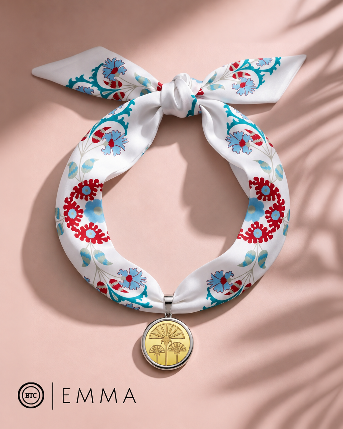 8g BTC Gold Coin - on EMMA Satin Twilly