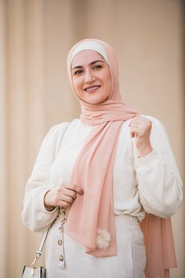 Dazzle Blush by EMMA. Style: embellished hijab, colors: blush