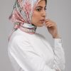 Hijabi Model in EMMA Scarf Honey blooms square , thinking