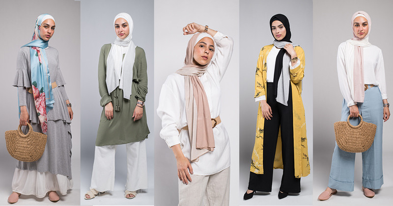 Hijabi Models styling different EMMA Scarfs on different outfits