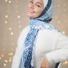 Navy Blue Chiffon Hijab by EMMA