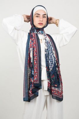 Mystic Delights by EMMA. Navy and Red Hijab