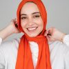 Fiery Elegance: Burnt Orange Hijab by EMMA