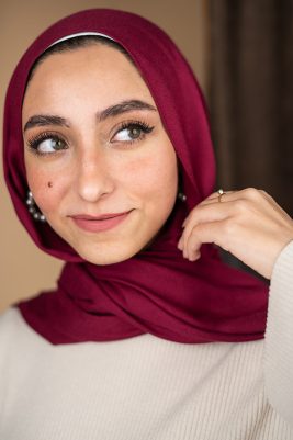 Dark Maroon Hijab by EMMA