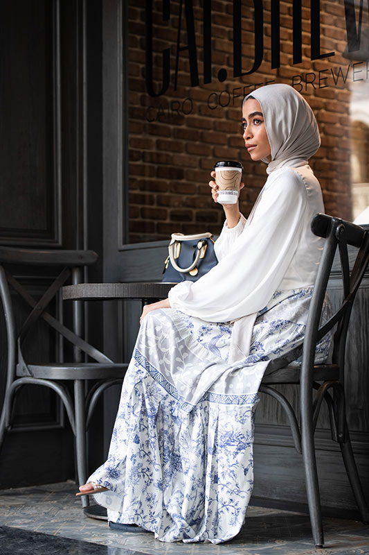 Another hijab maxi skirt outfit idea