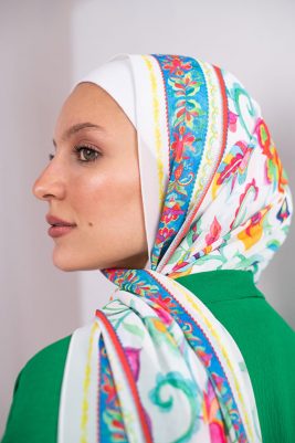 Graceful Bliss by EMMA. Colorful chiffon hijab