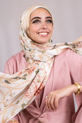 Tender Romance in Satin by EMMA. Premium satin hijab.