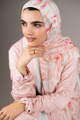 Pink Panther by EMMA. Hijab colors: pink, rose, and white.