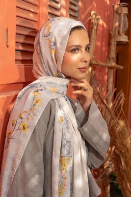 Daffodil Whispers by EMMA. White And Gold hijab.