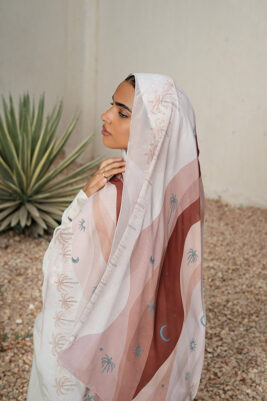 Palma by EMMA. Beige, Brown, & Light Brown Printed Chiffon Hijab